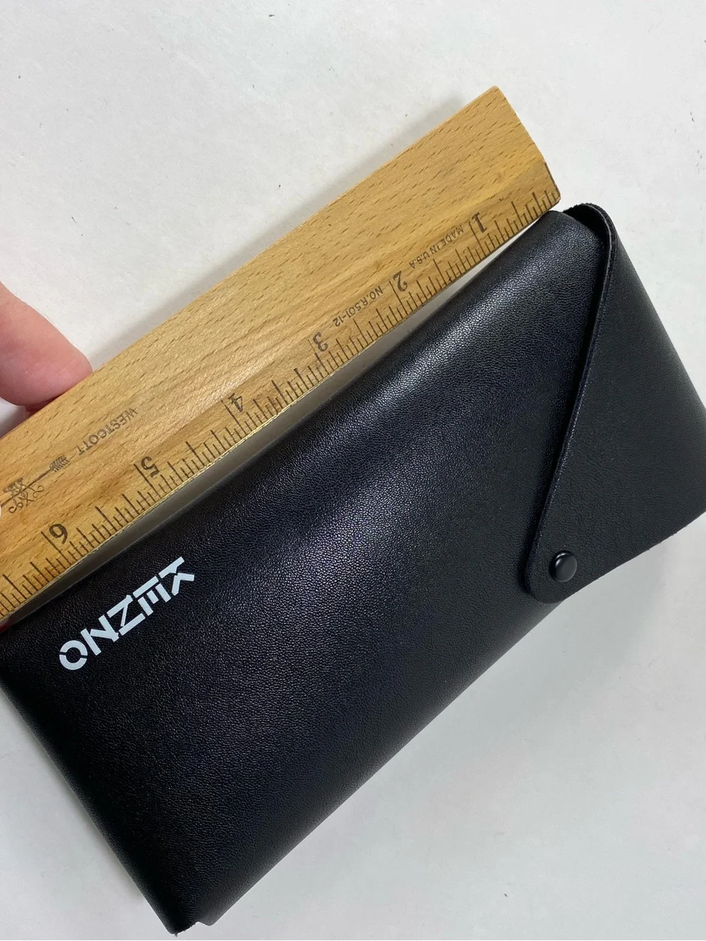 Kenzo Sunglasses Eyeglasses Faux Black Leather Snap Closure Case